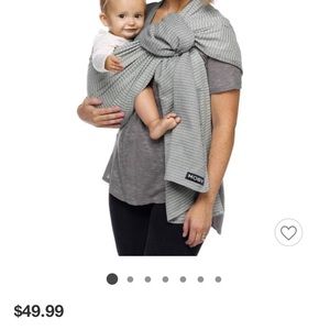 Moby grey striped ring sling